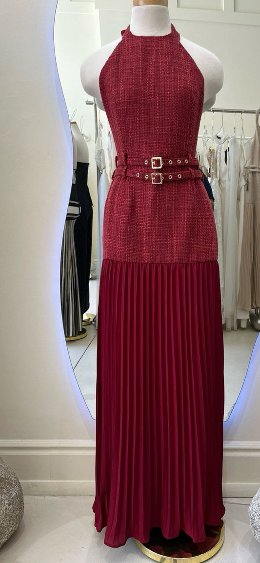 Chris burgundy dress