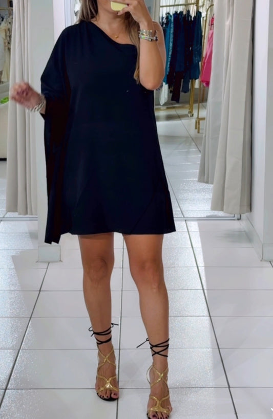 Satin black dress