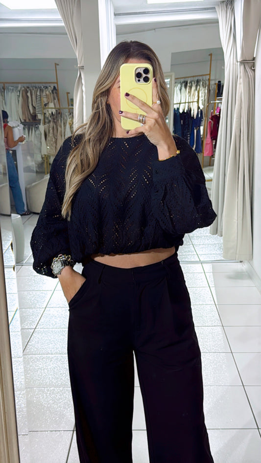 Black lace top