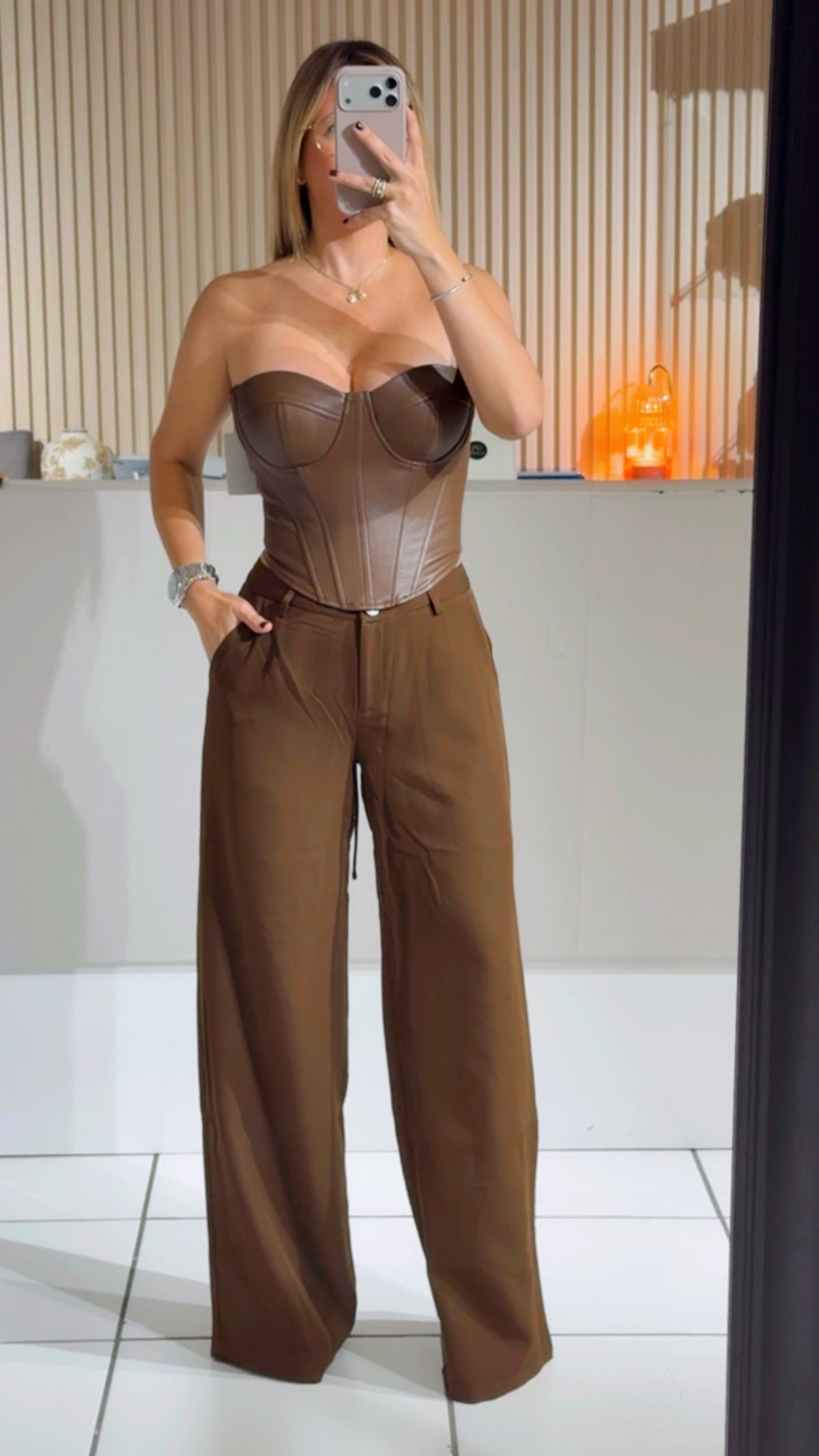 Bustier brown set