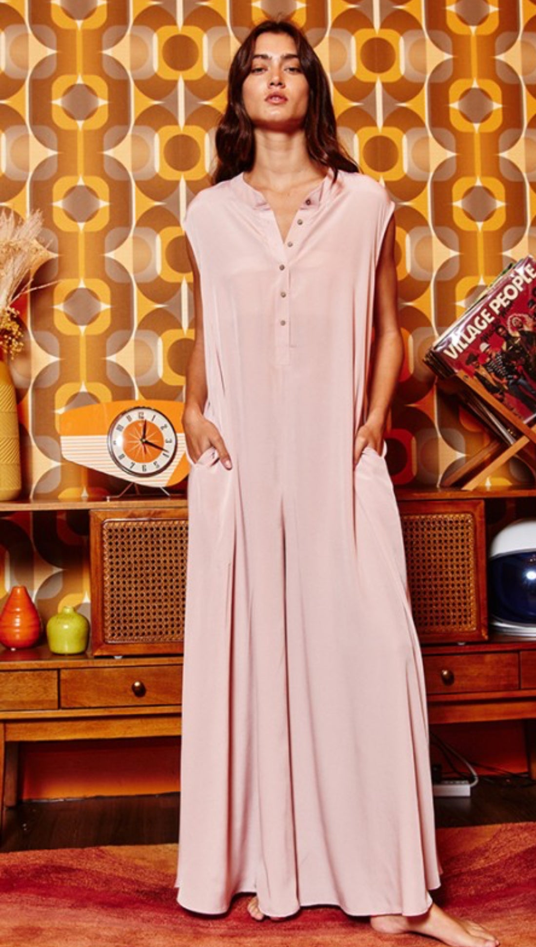 Take chance blush jumpsuit