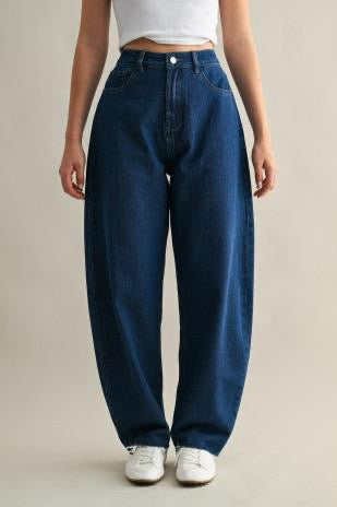 Denim Barrel Pants