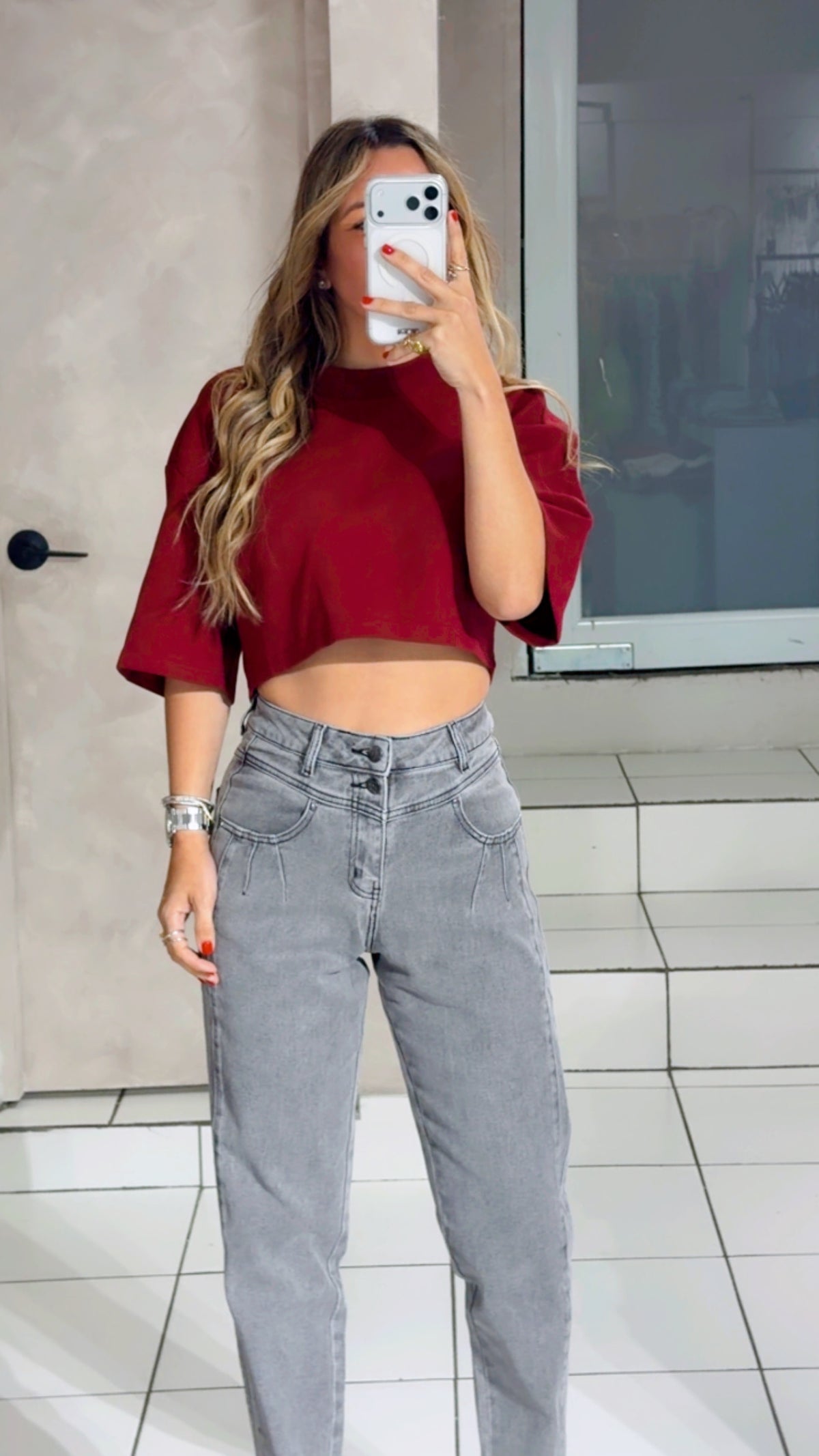 BURGUNDY CROP TOP