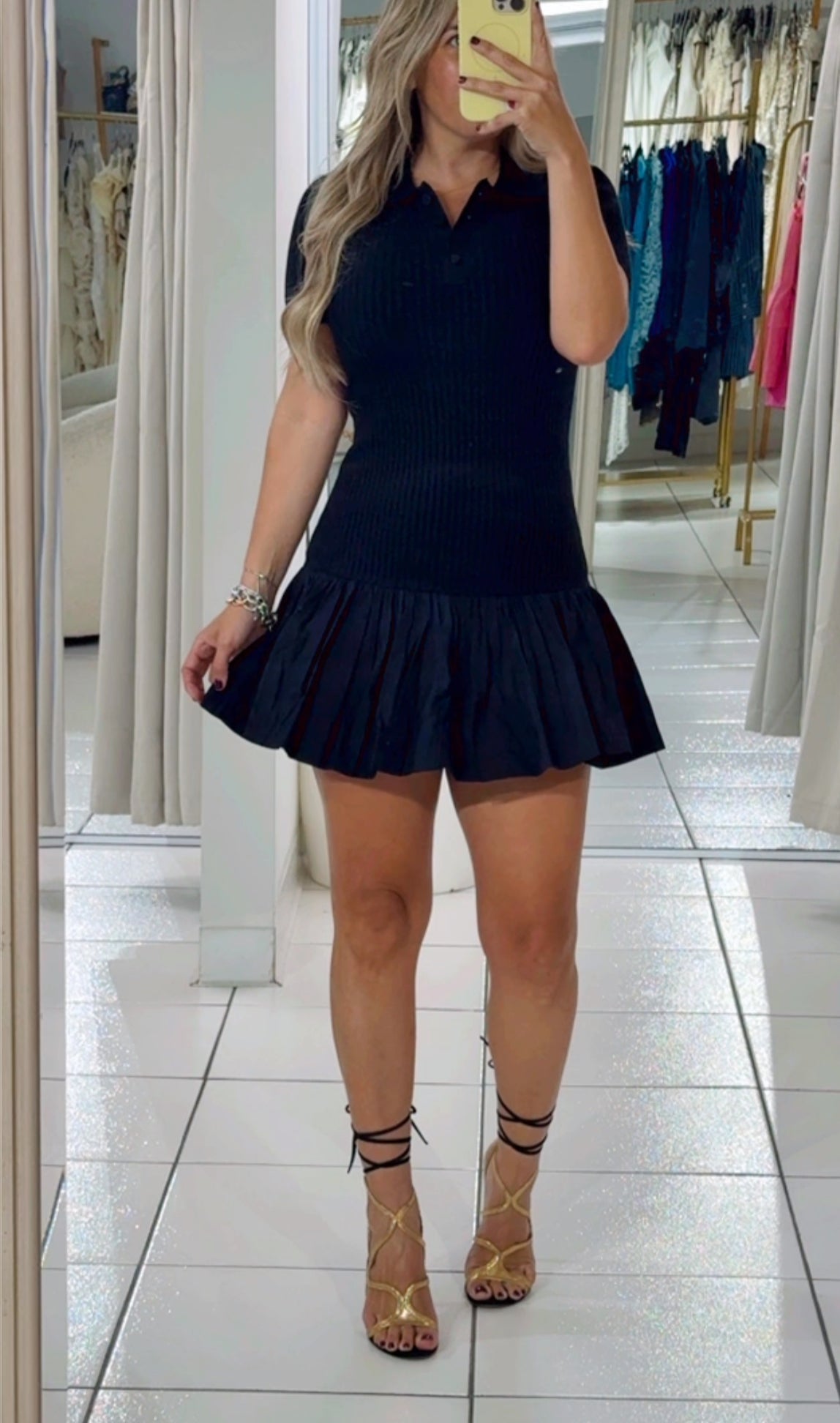 Tenis girly black dress