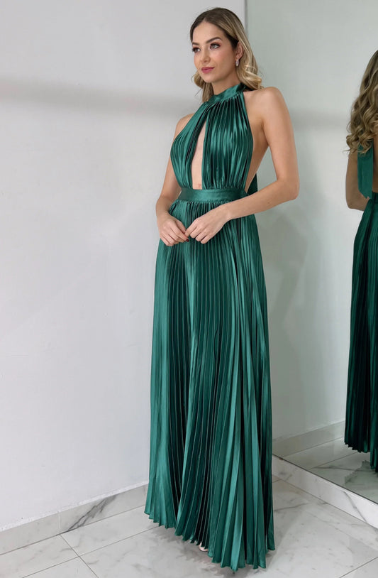 Green maxi dress