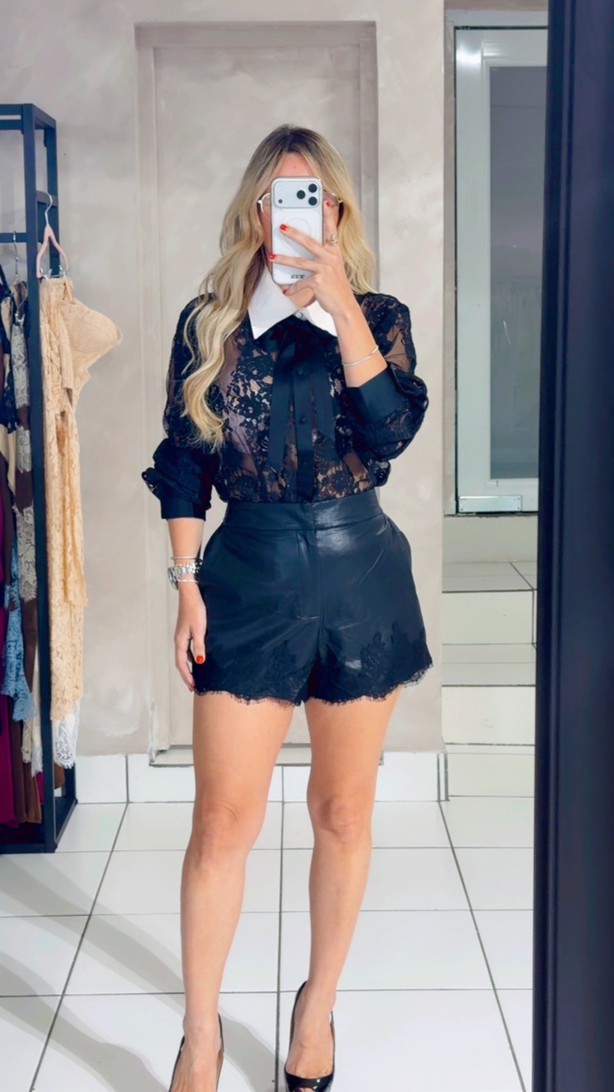 COLLAR LACER SHIRT