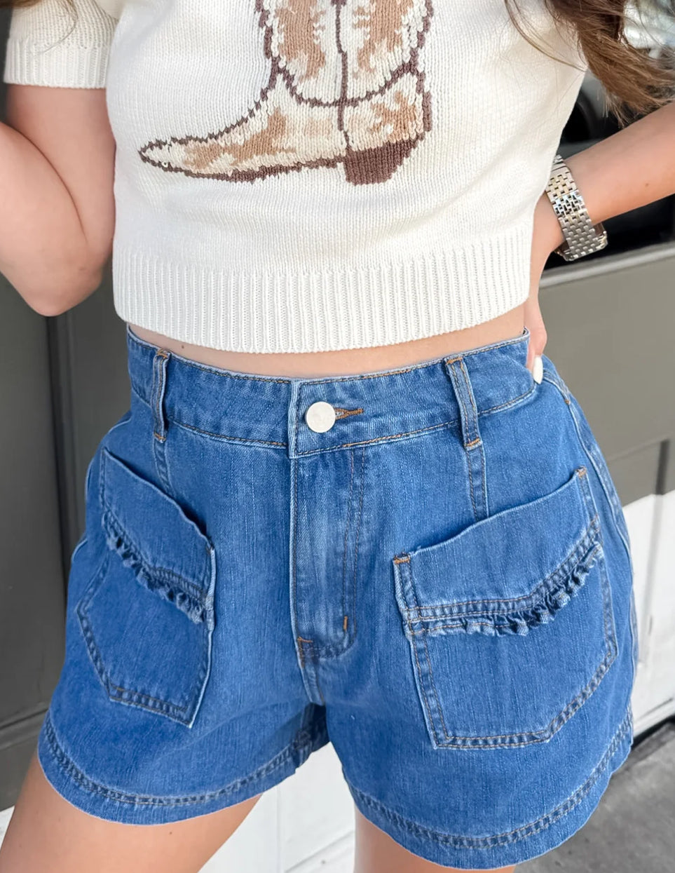 Piper denim short