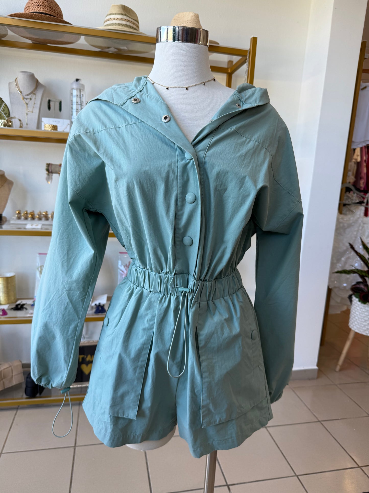 Dusty Blue Romper