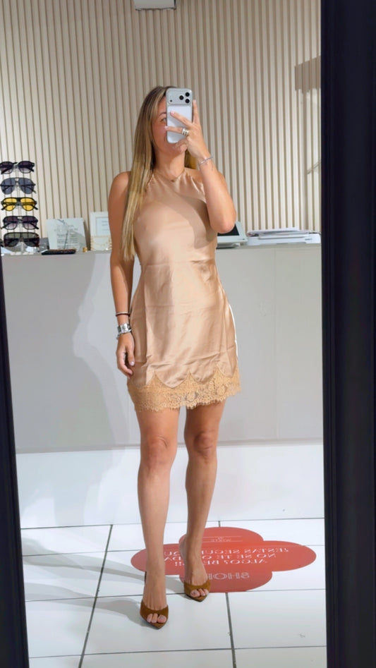 Cream halter dress