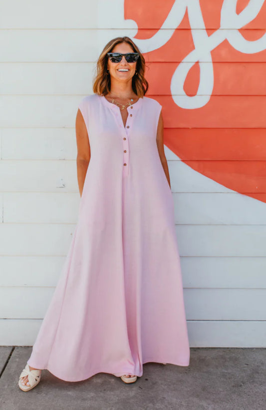 Take chance blush jumpsuit