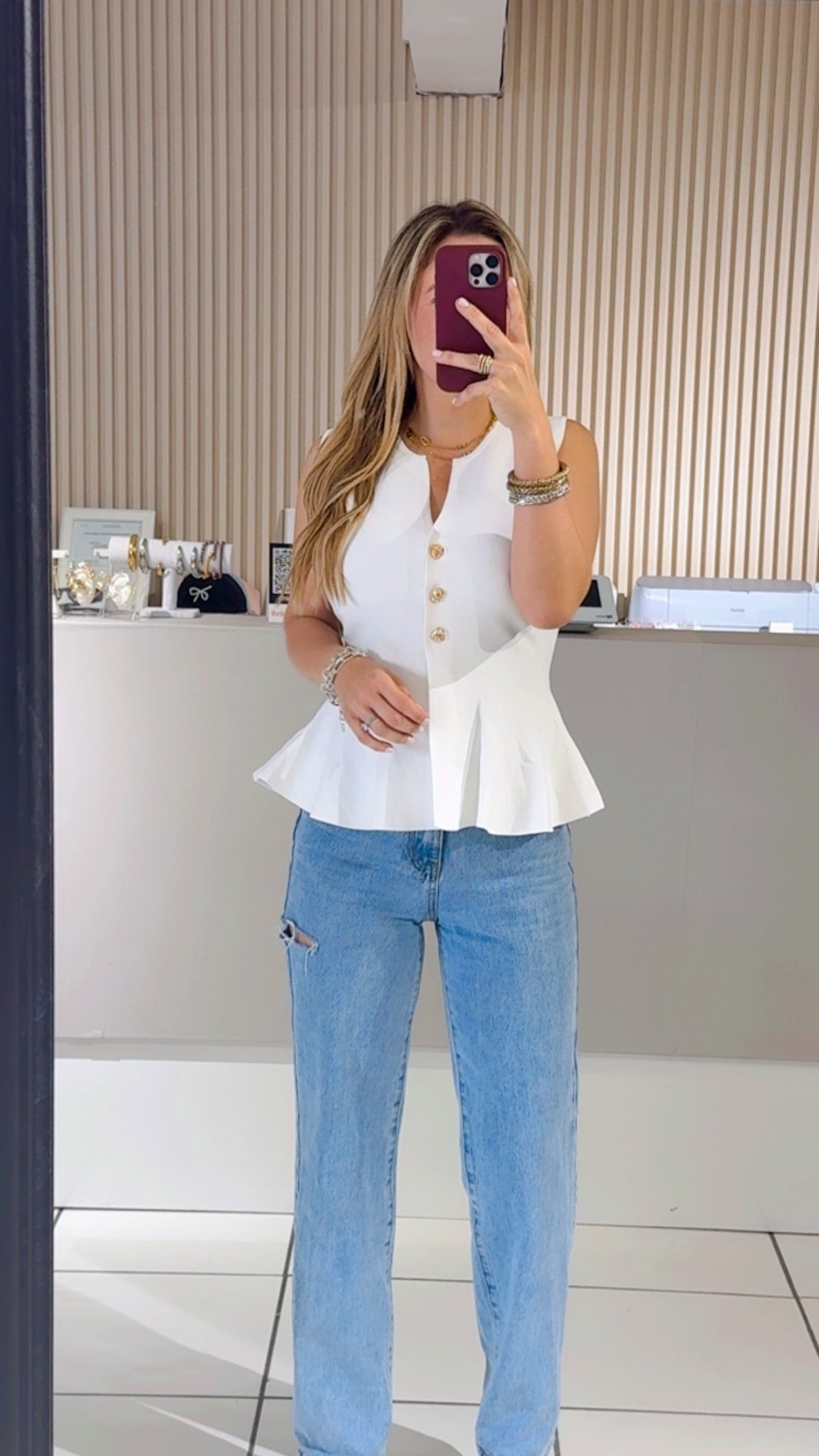 Sleeveless Fit and Flare Sweater Top