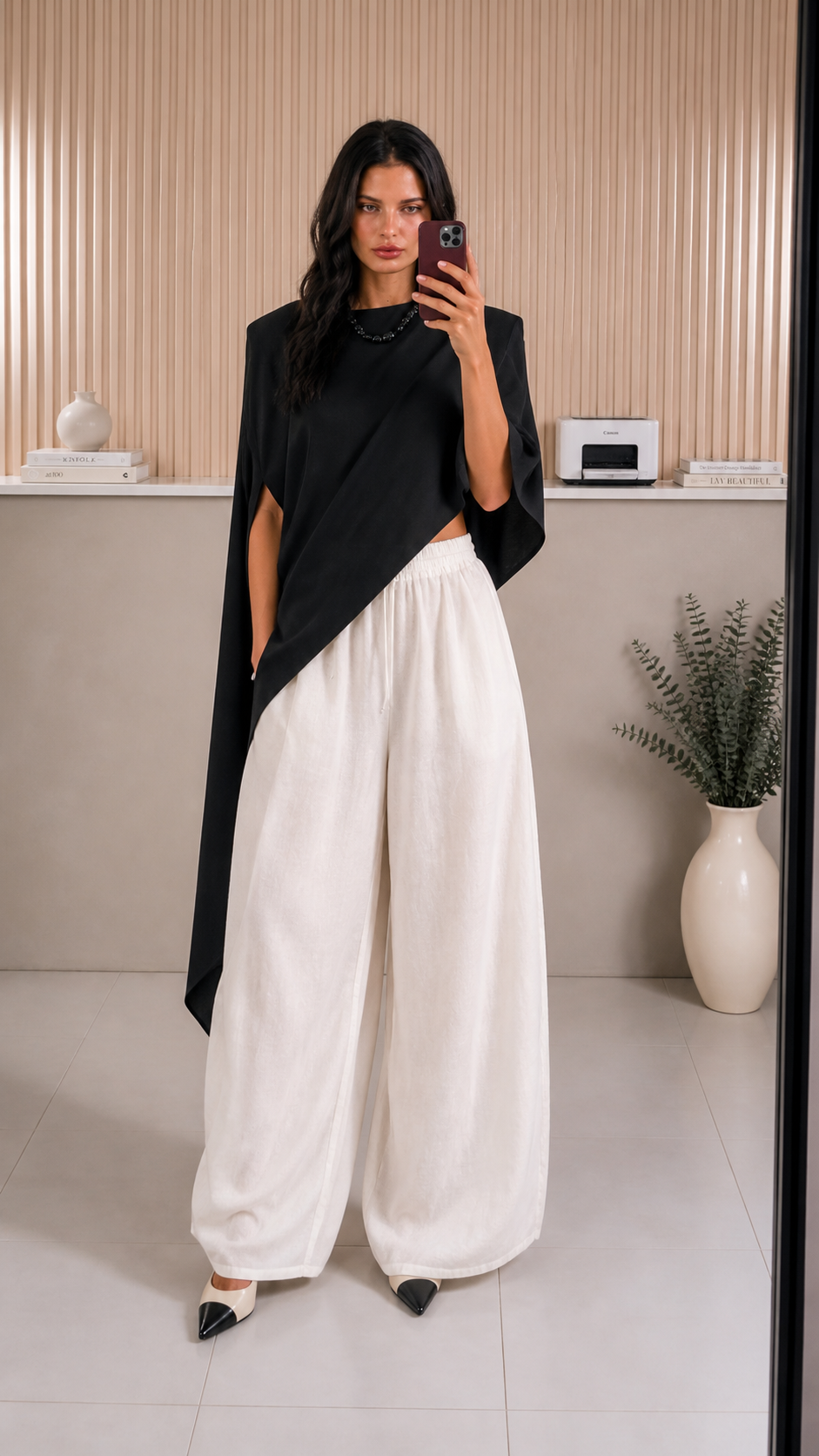 Black asymetric tuni