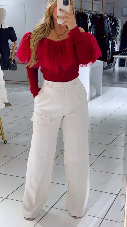 Cream pants
