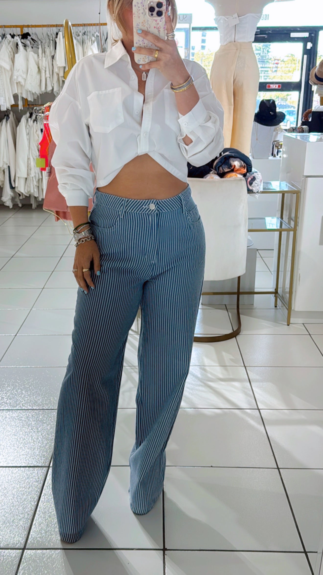 Stripe denim