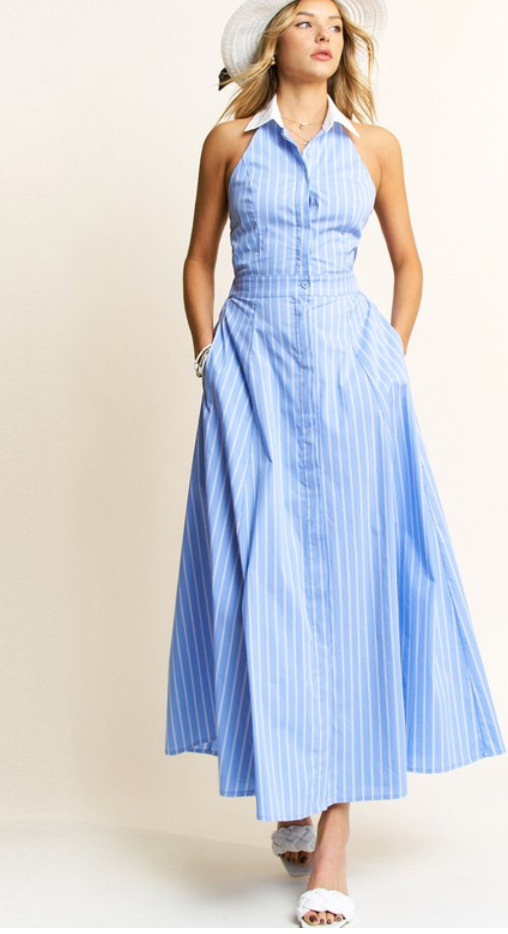 Blue shirt dress ( pre -order 5-30-25)