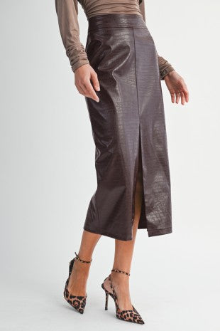 Repti leather skirt
