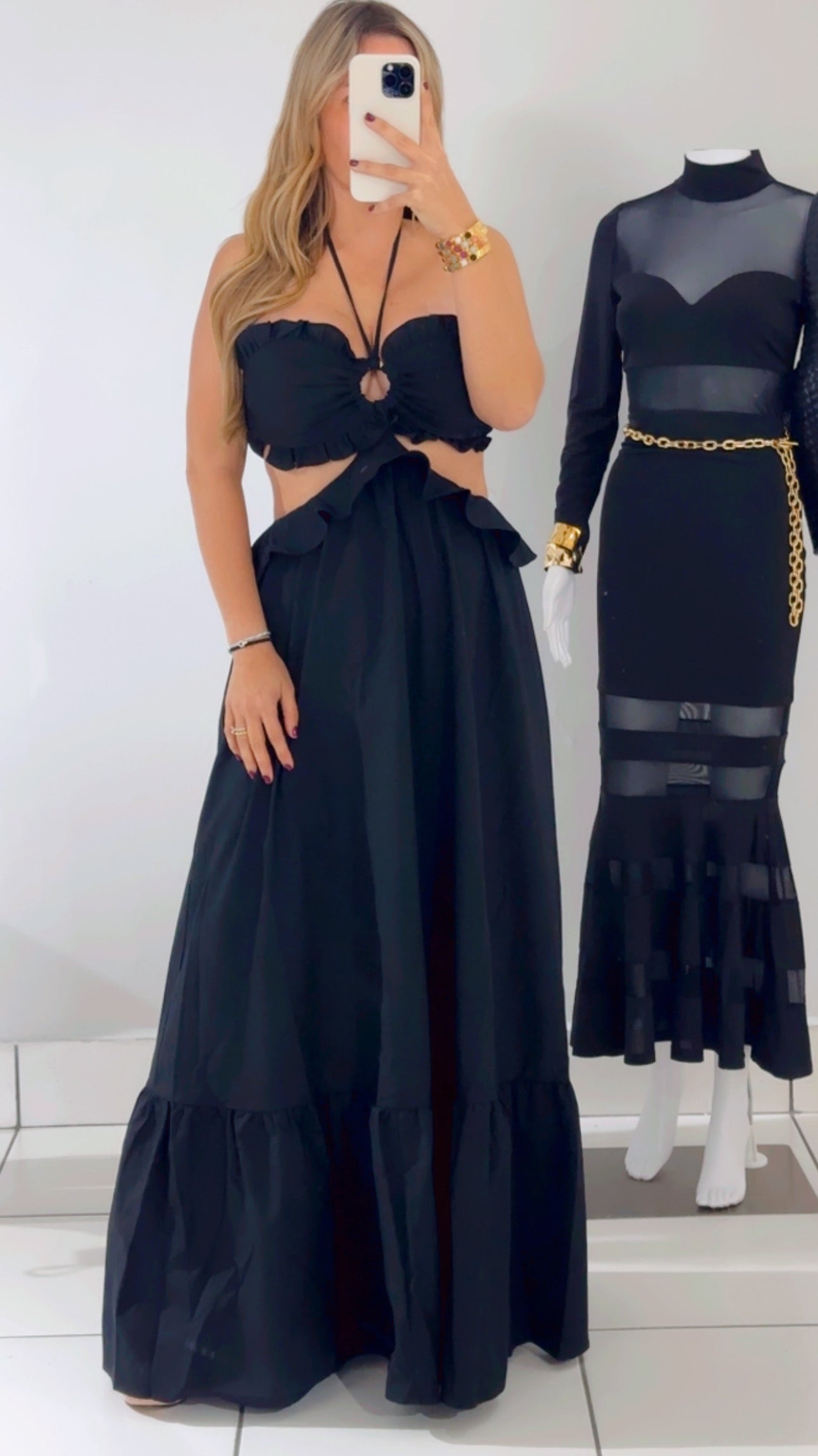 Black maxi dress