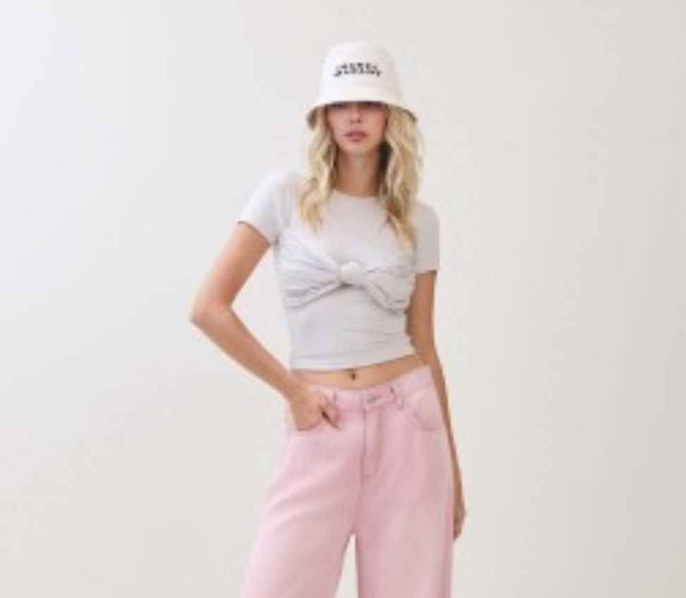 Nude bow top