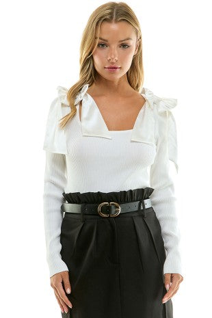 Two ribbons blouse