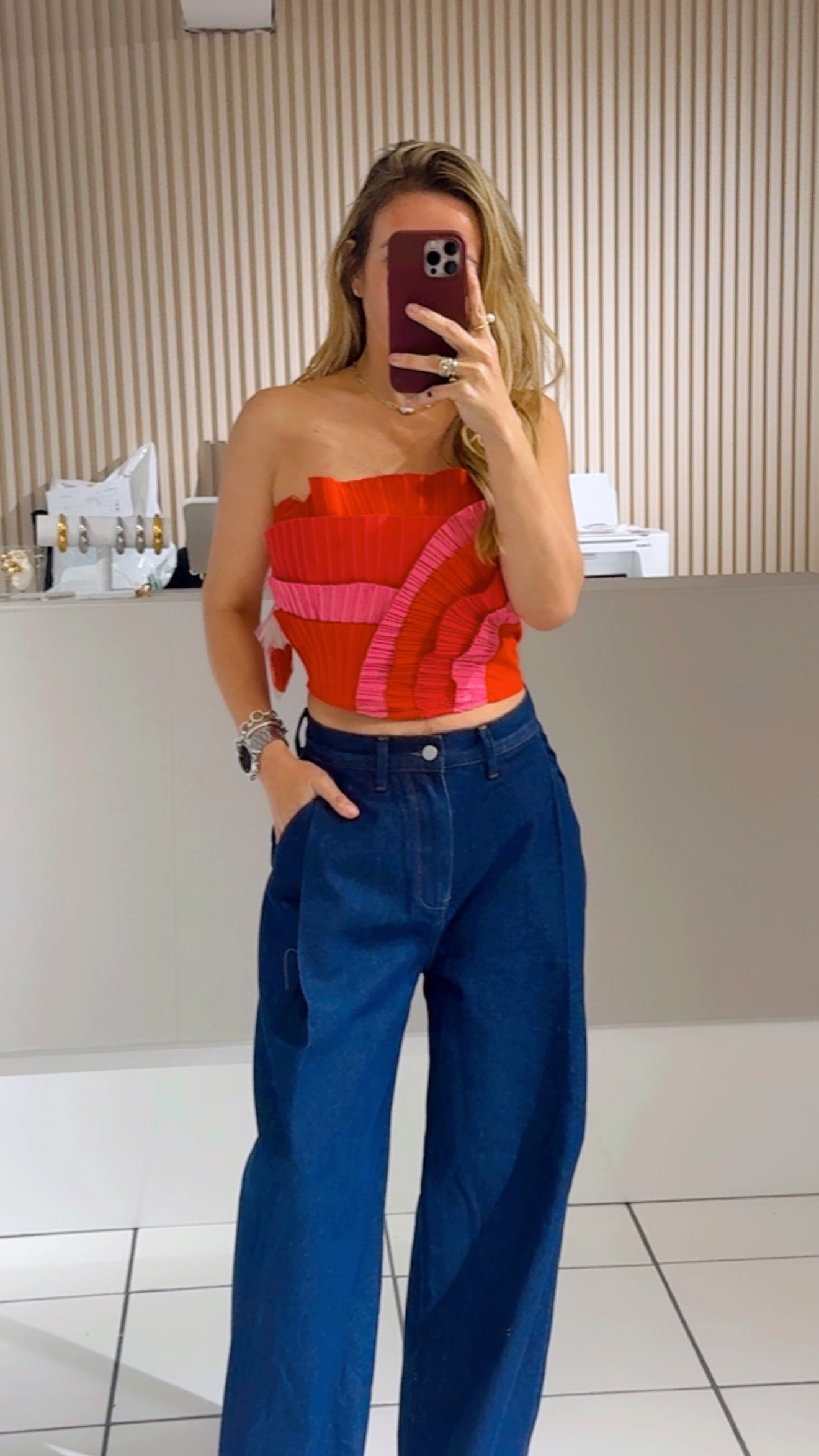 Two-Tone Crop Top