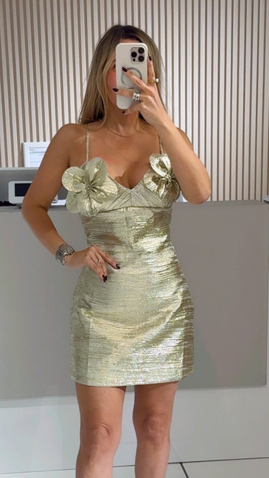 Gold sunbeam dress