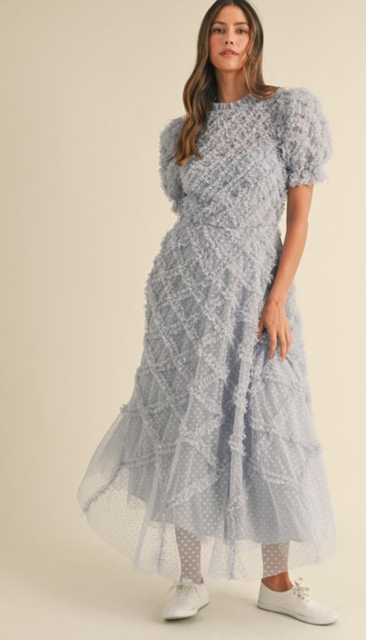 Dusty blue dress