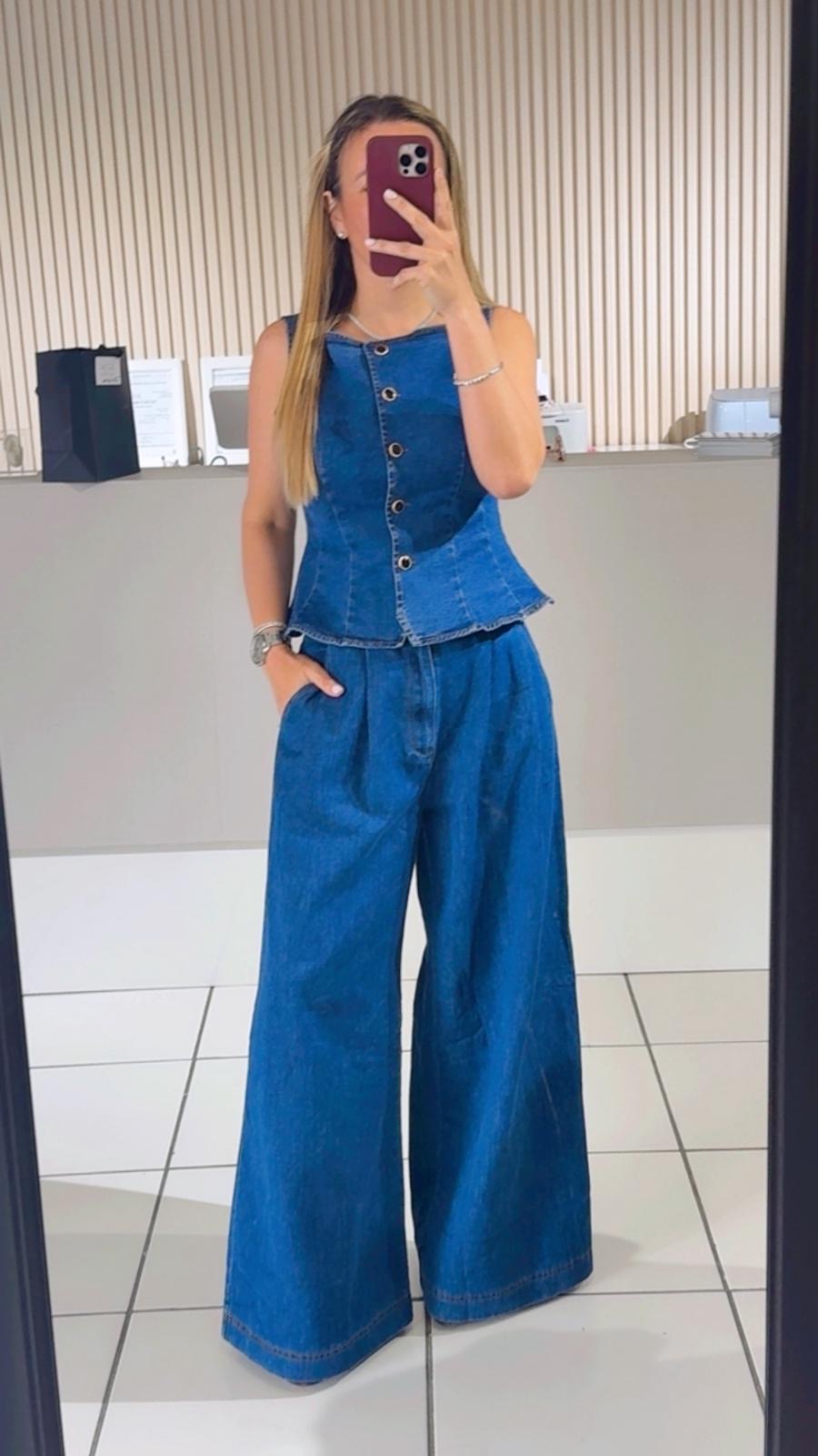 INDIGO Washed Denim Pant