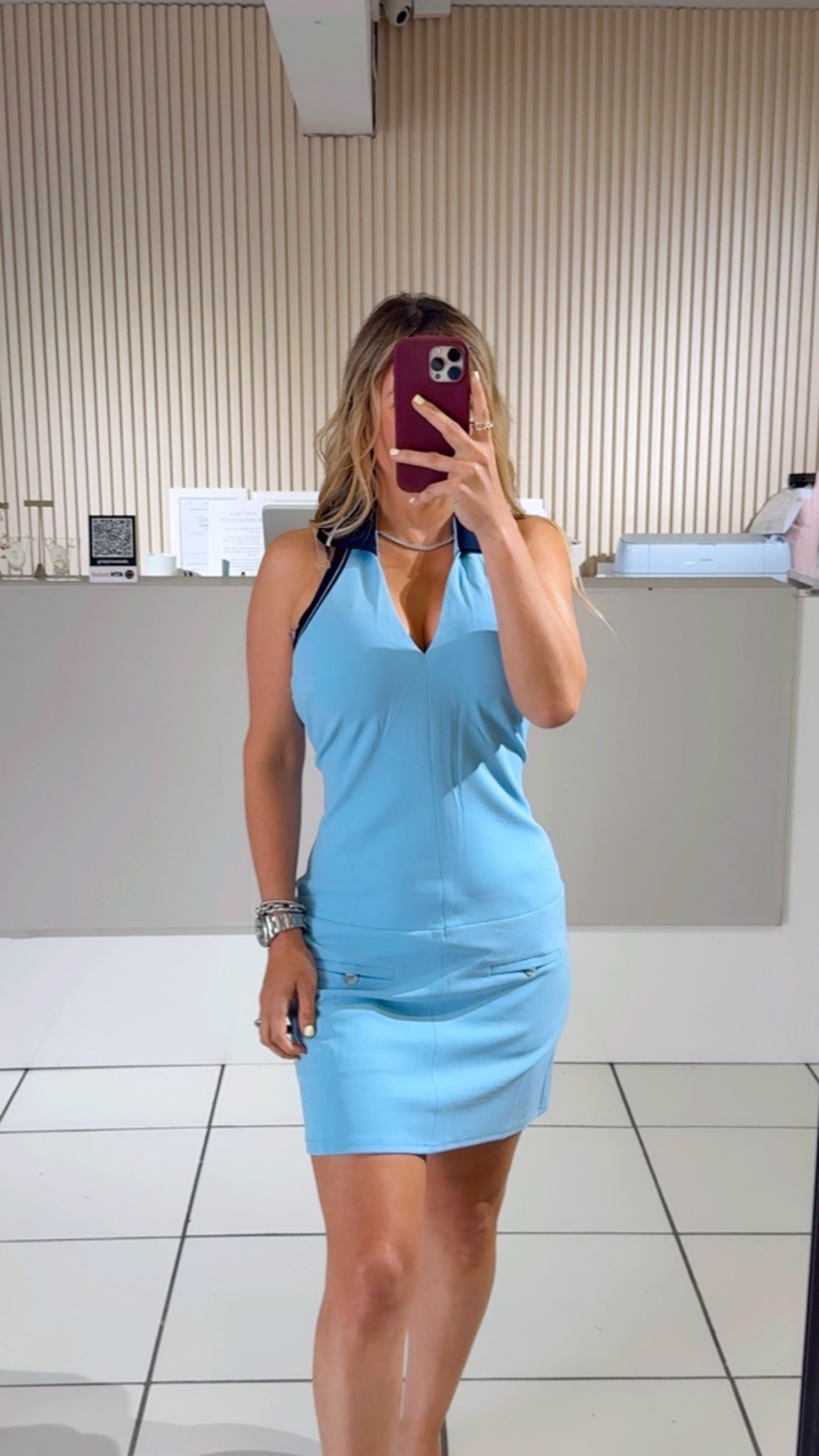 Blue tennis dress