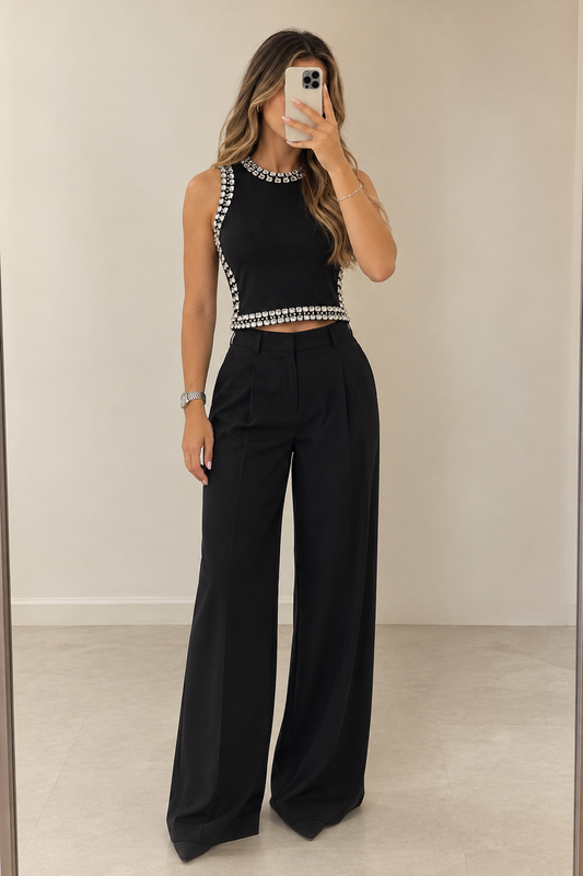 Black cristal top