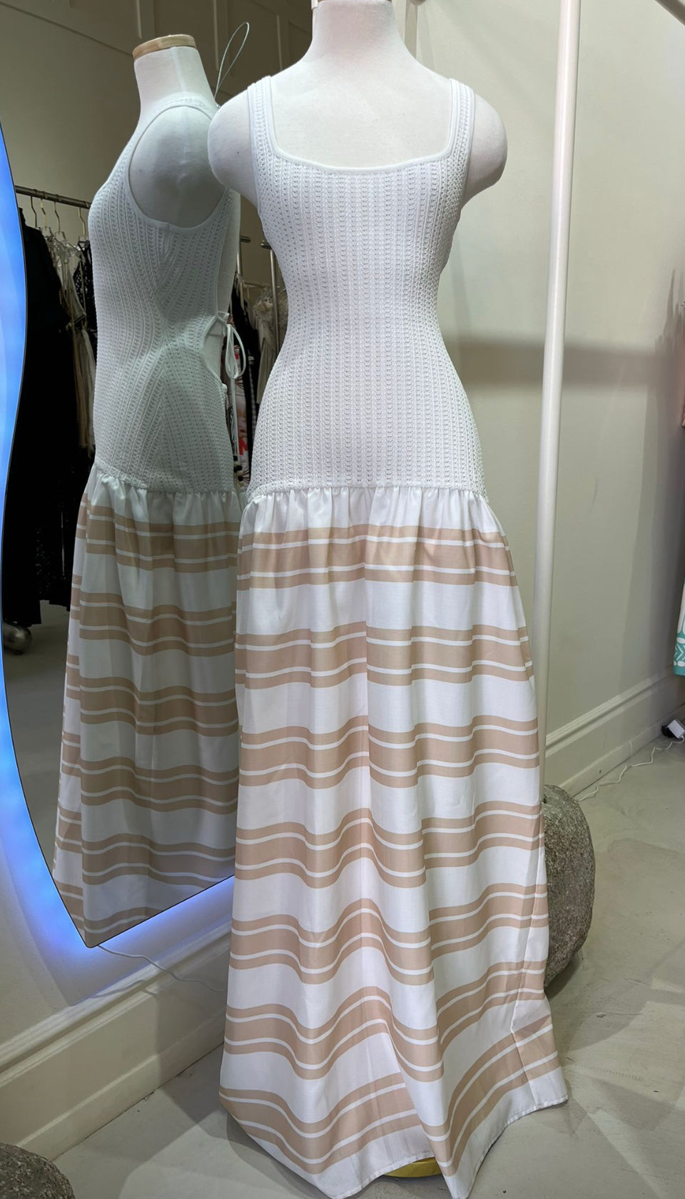 Tunic cream and white dress