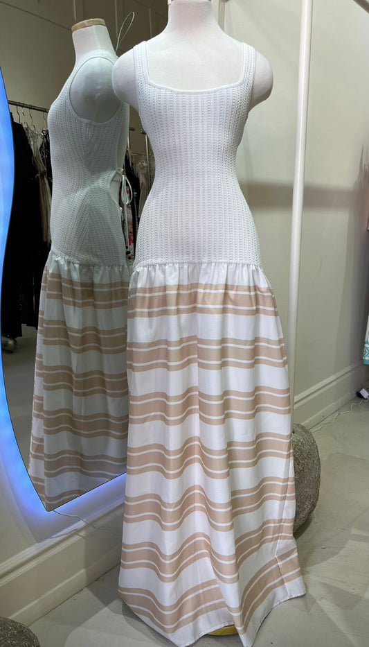 Tunic cream and white dress