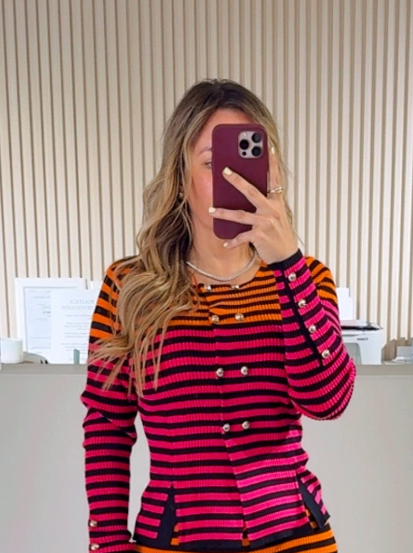 Sunset Striped Top