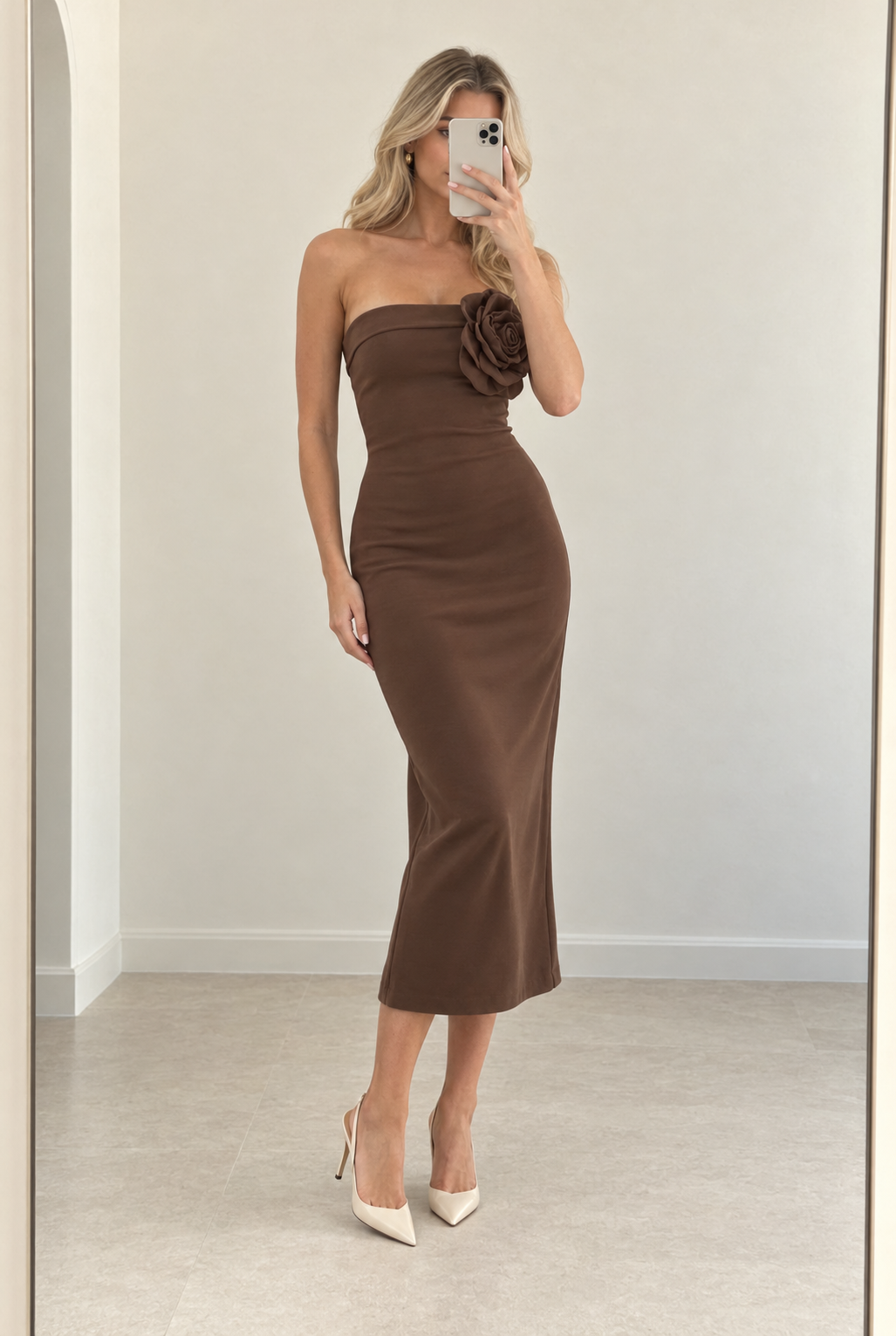 MOCHA MIDI DRESS