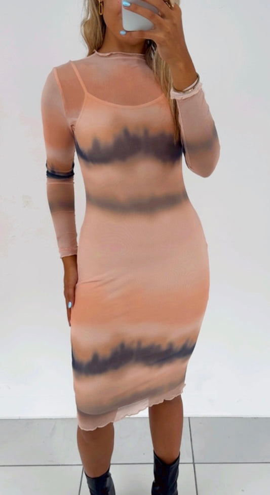 Sunset Mesh Dress