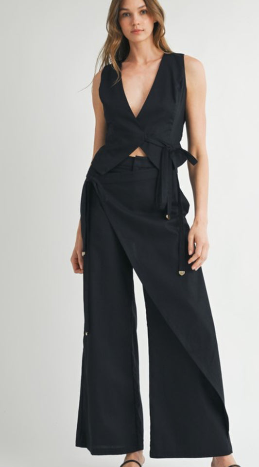 Black linen set