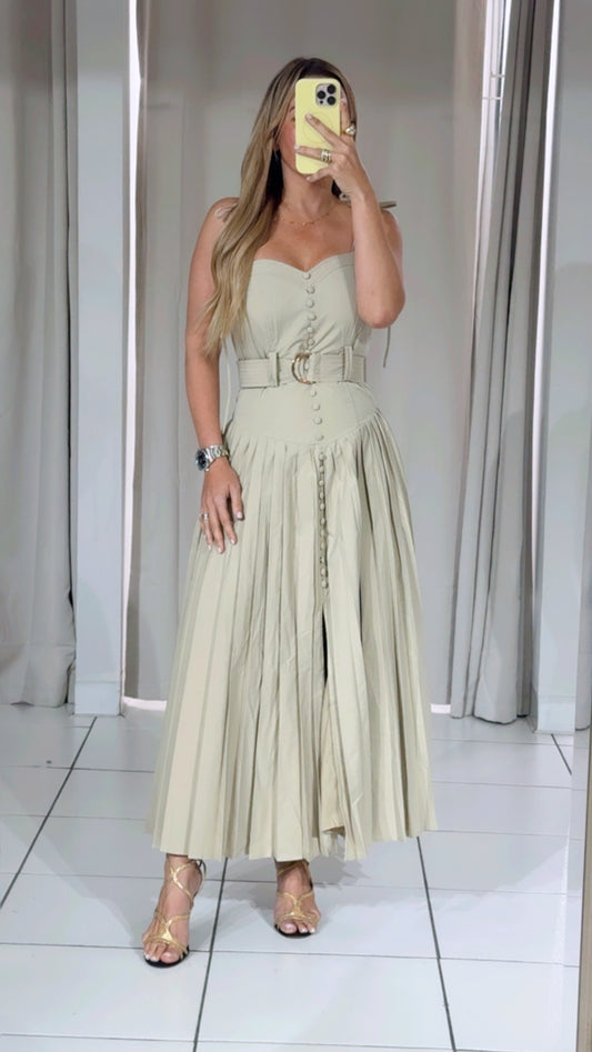 Sage midi dress