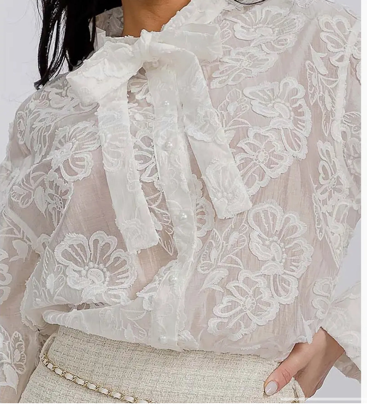 Cream jumpsuit