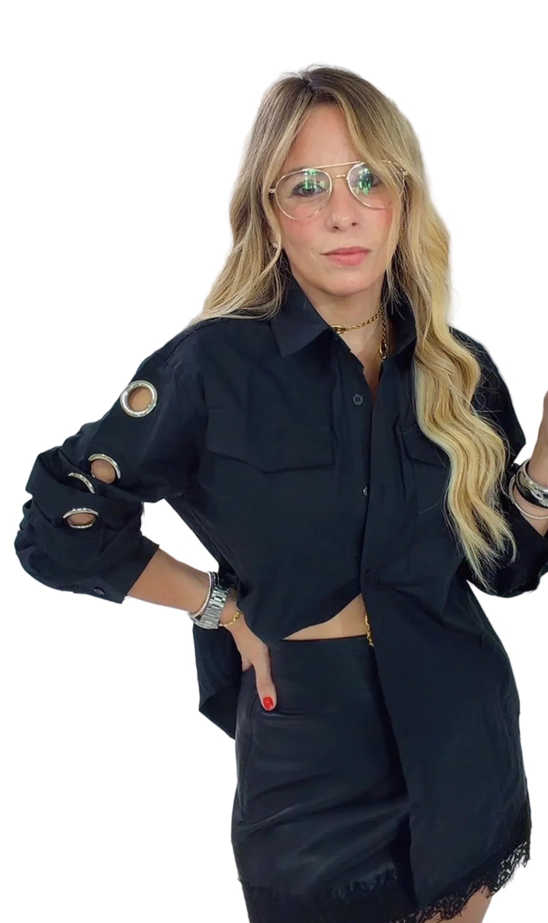 Circle black top