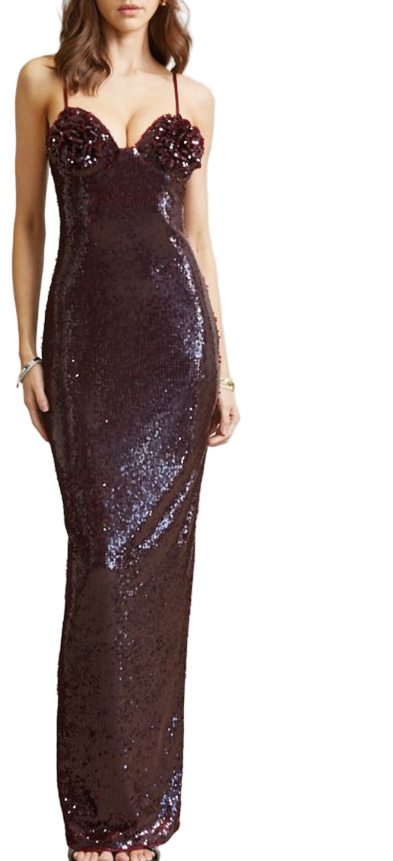 Sequin burgundy dress