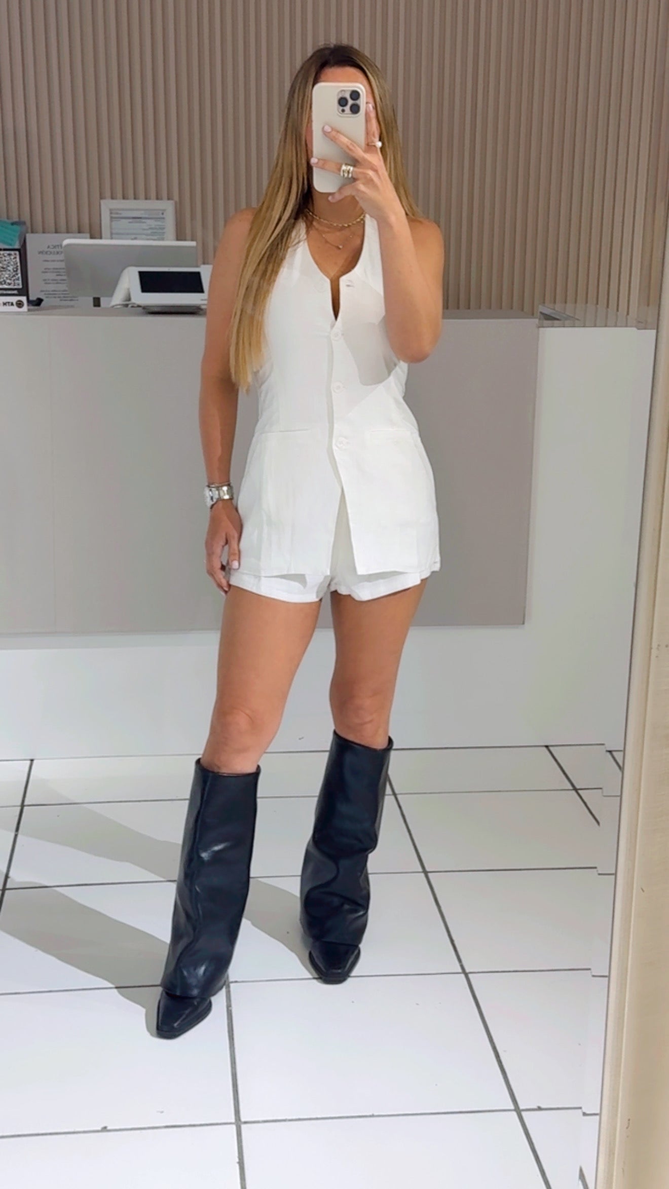 Cloud white romper