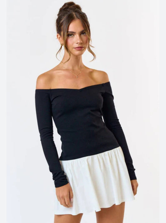 Bumblebee black and white dress