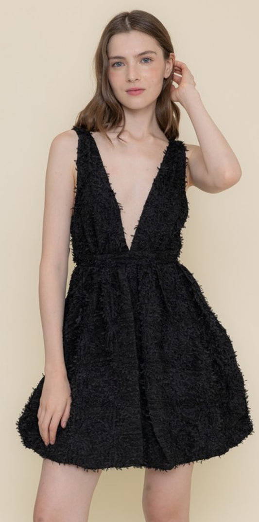 Textured black dress