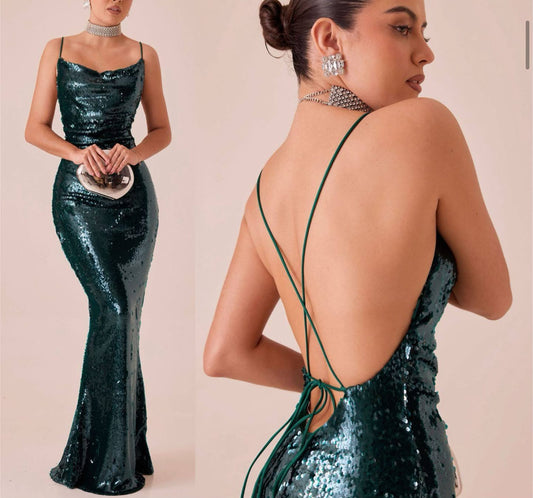 Sequin Green Maxi