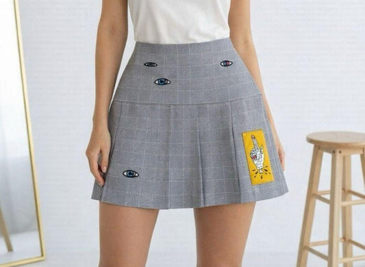 Gray multi skirt