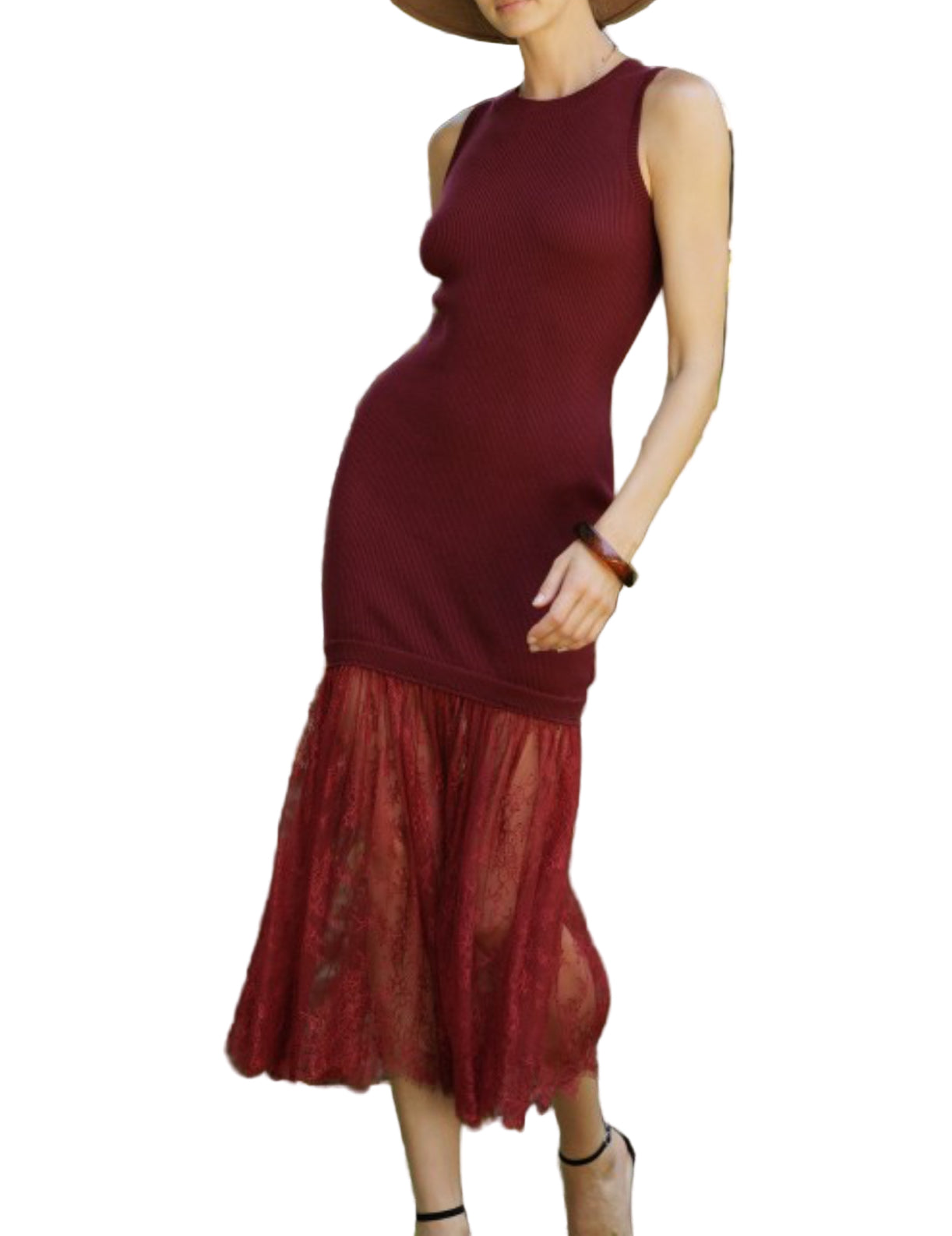 Chica knit and lace dress