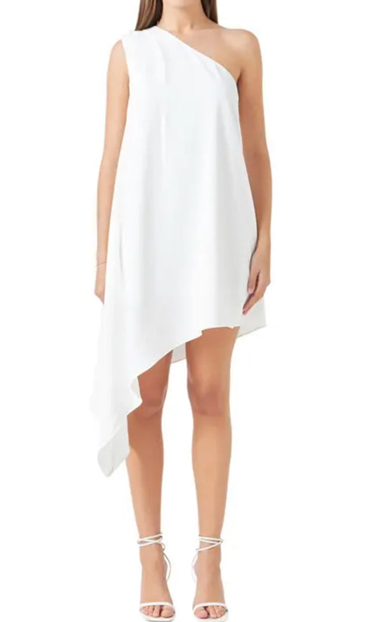 One shoulder asymmetrical dress