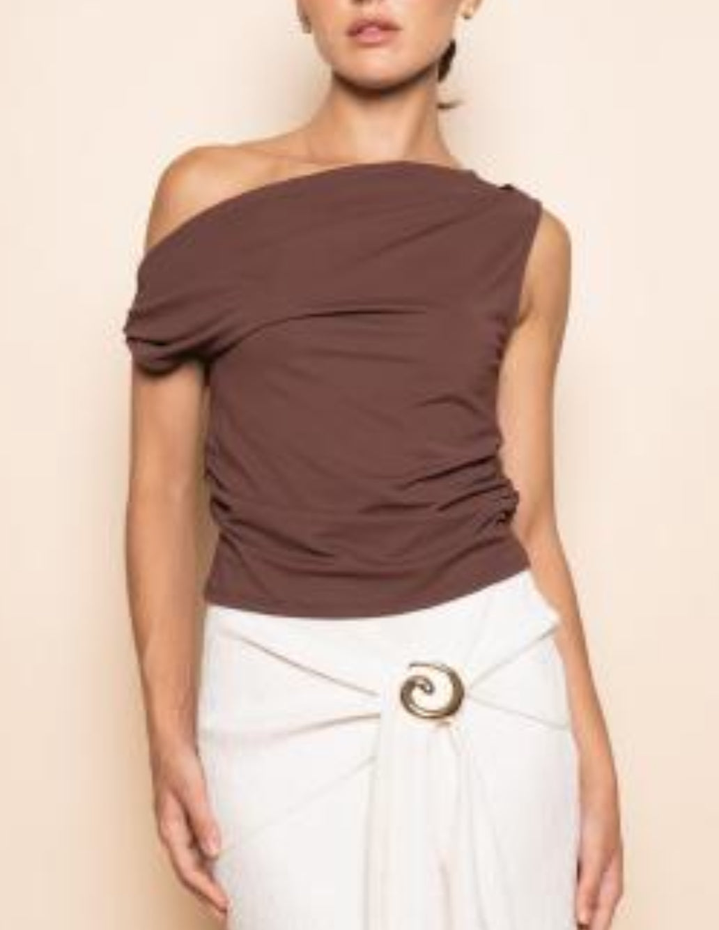 Brown cappuccino top