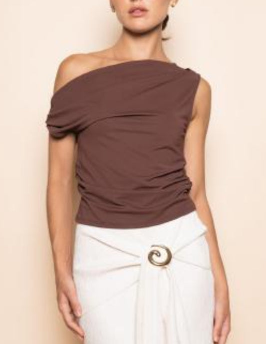 Brown cappuccino top