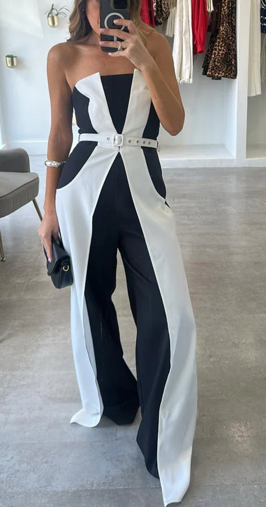 Black and white jumpsuit