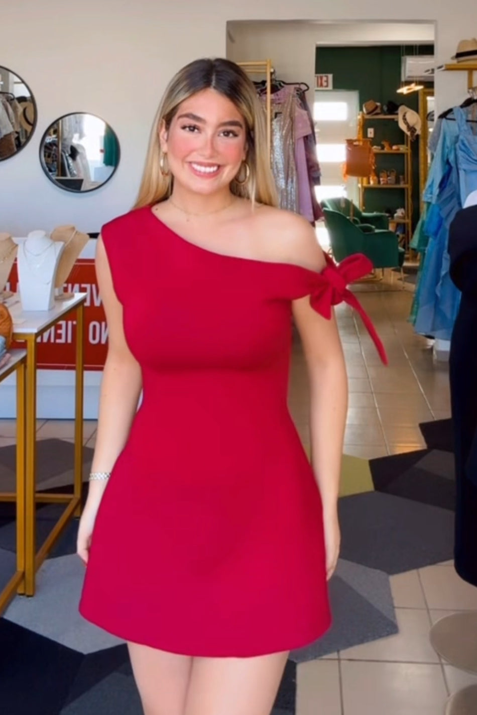 Scuba red dress